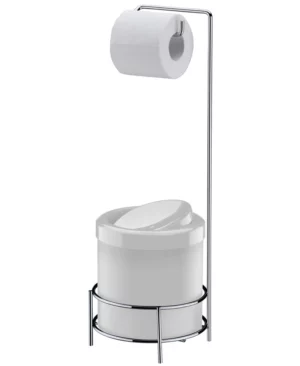 Suporte Papel Higienico C/lixeira Branca 5l Ref 1105 Future