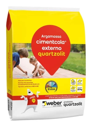 Argamassa Colante Quartzolit Acii (ext) 20kg Cinza