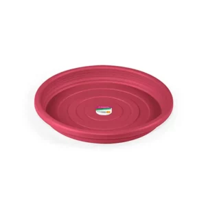 Prato Vaso Jardim Plastico Red 13cm Rosa Primafer