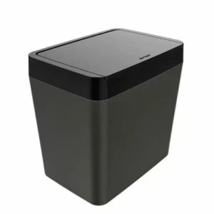 Lixeira 5l Preta / Cinza - Crippa