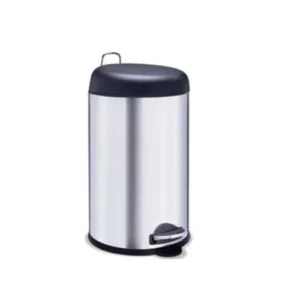 Brinox Lixeira Inox C/ Pedal Tampa Preta 5 Lt