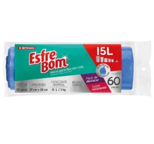 Bettanin Esfrebom Saco P/lixo Rolo 15l C/ 60 Und Ref:bt305