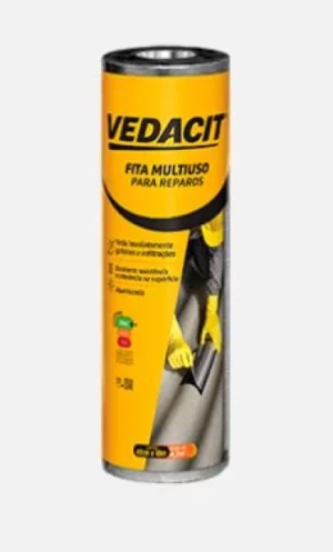 Fita Asfaltica C/aluminio 45cm Rolo C/10ml Vedacit