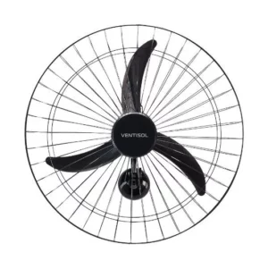Ventilador Ventisol Osc Parede Preto 60cm Premium Bivolt