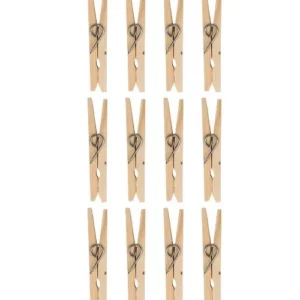 Prendedor de Madeira Mor 12 Pcs