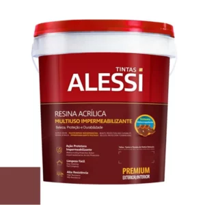 Alessi Resina Acrilica Multiuso Vermelho Oxido 3,6l B. Agua