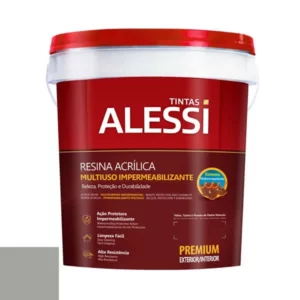 Alessi Resina Acrilica Multiuso Cinza Medio 3,6l Base Agua
